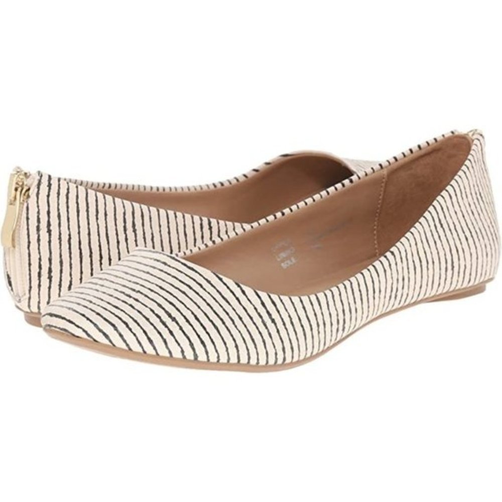 Call It Spring Brevia Flats Black Stripe, new, size 8